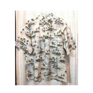 Pierre Cardin Hawaiian Camp Shirt XXL Magnam Palms